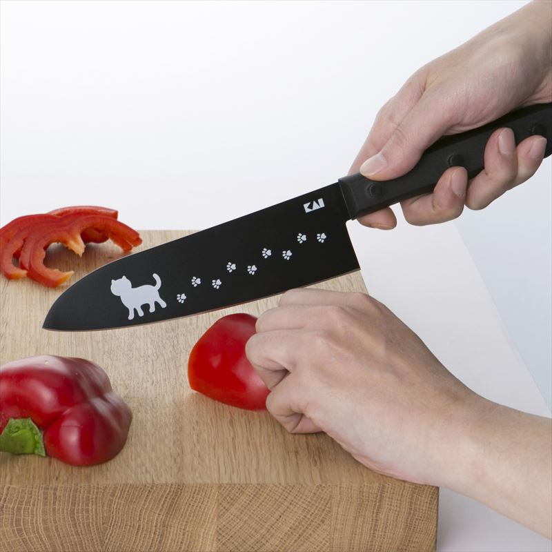 【生活応援キャンペーン対象商品】Ｎｙａｍｍｙ　ねこ包丁（三徳１６５ｍｍ）