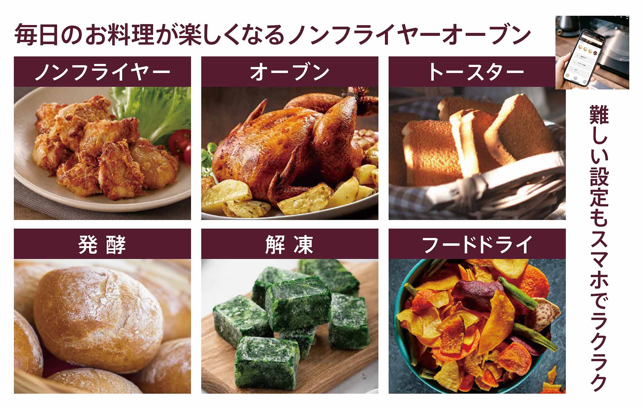 ノンフライヤーオーブン（4つの特徴）